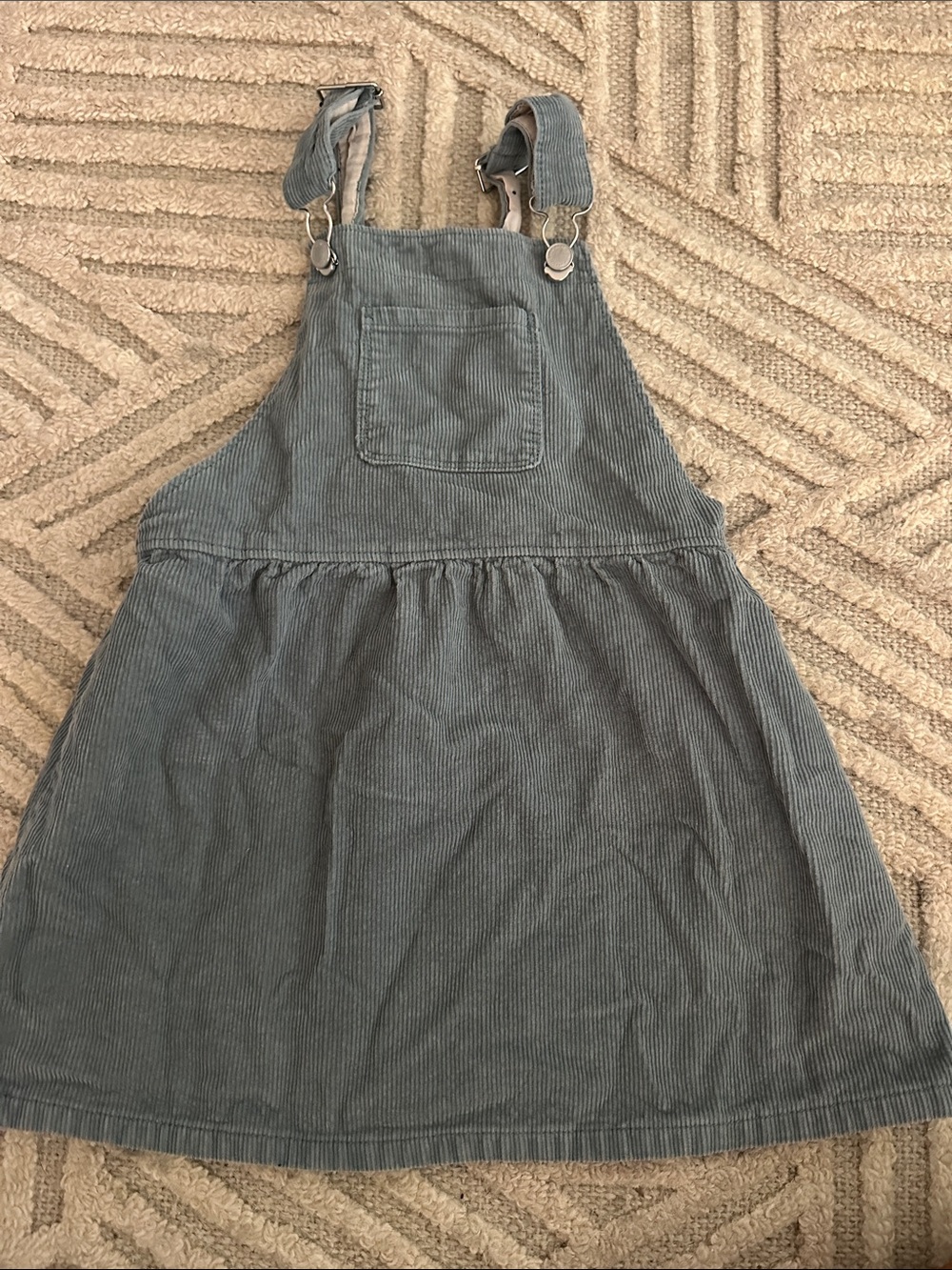 Zara Grey Corduroy Pinafore Dress